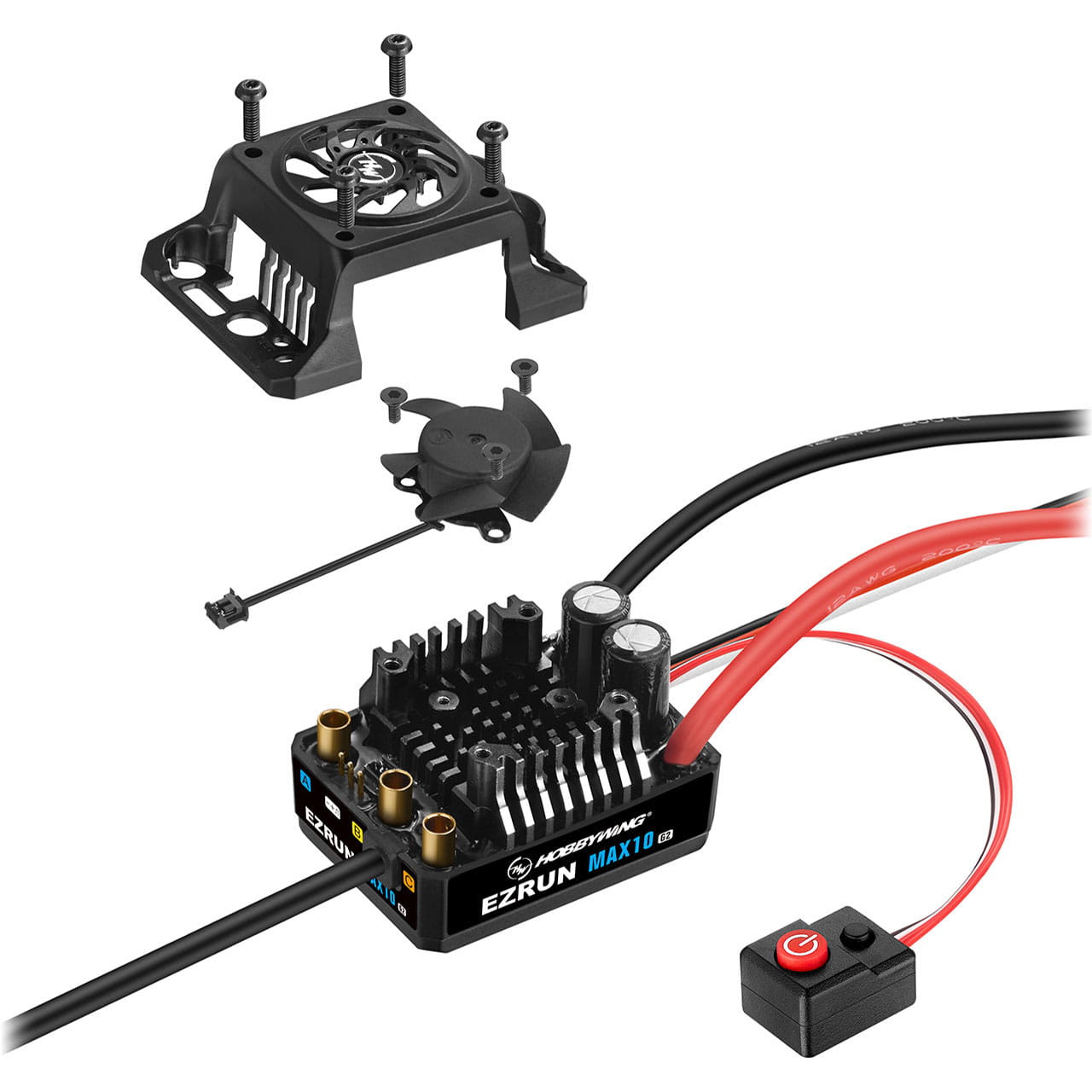 Hobbywing Ezrun MAX10 G2 Regler Sensorless 140 Amp, 2-4s LiPo, BCE 5A