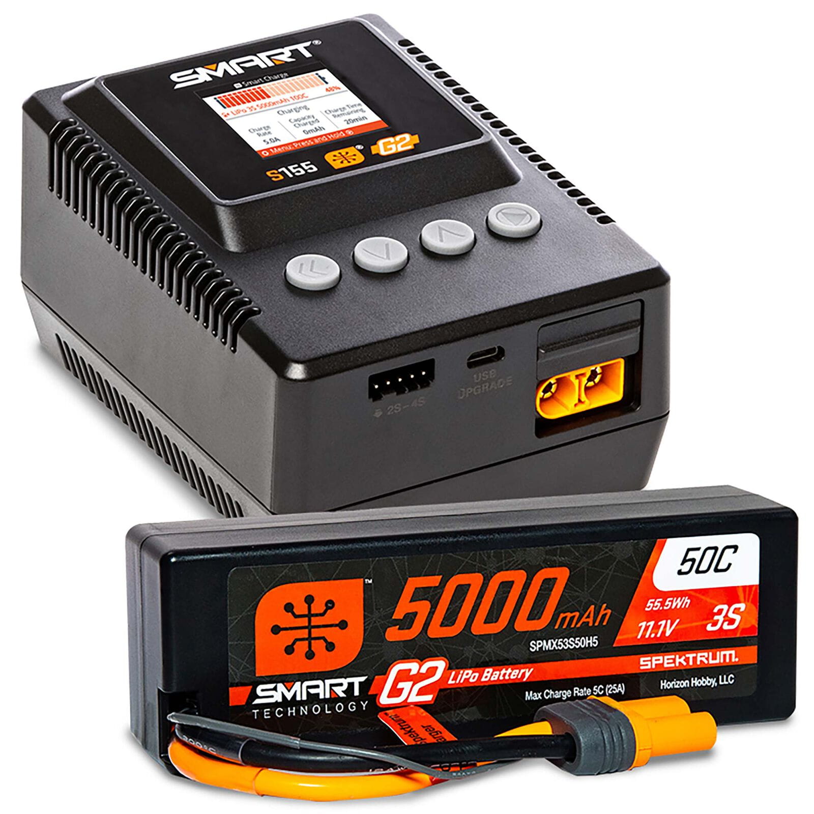 Spektrum S155 Smart Ladegerät 55W mit LCD und Auto-Charge Spektrum S155 Smart Ladegerät 55W mit LCD und Auto-Charge