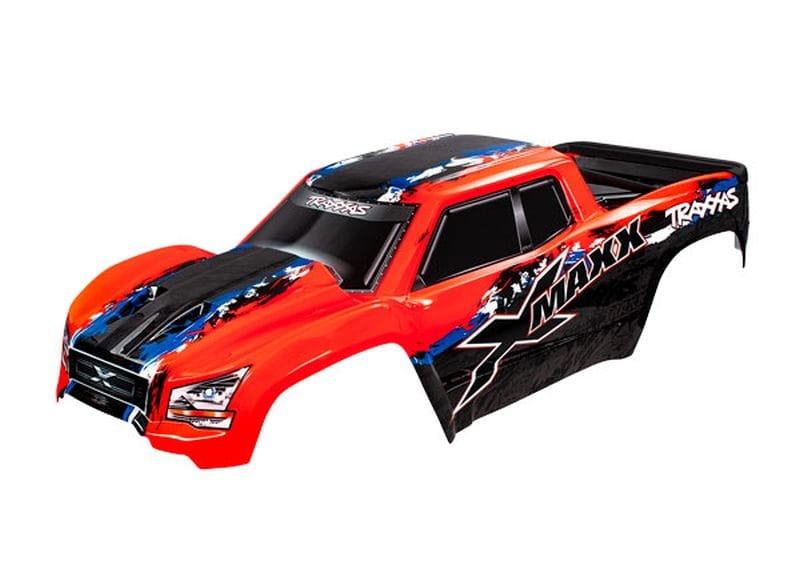 Traxxas Karosserie X-MAXX rot mit Aufkleber - RC-Zubehoer
