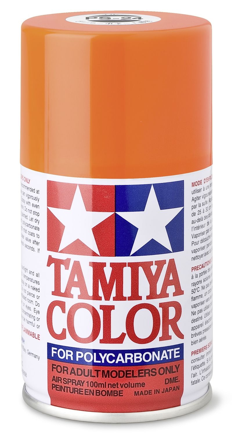Tamiya PS-24 LEUCHT-ORANGE Sprühfarbe 100ml für Polycarbonat ( Lexanfarbe )