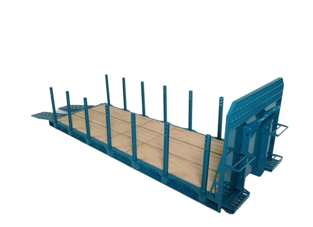 Lesu 1_14 Abroll-Flachbett-Aufbau mit Rampen und Rungen V2A - RC-Zubehoer