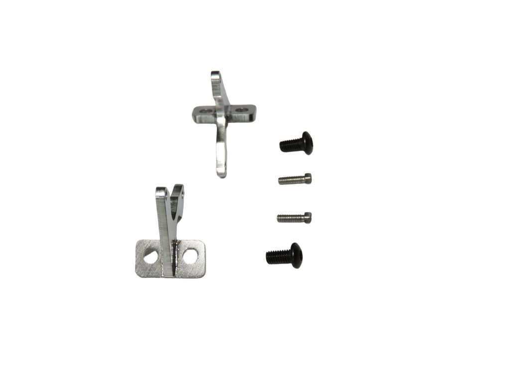 Lesu 1_14 Haltewinkel Edelstahl fuer LESU-Getriebe 1 Paar - RC-Zubehoer