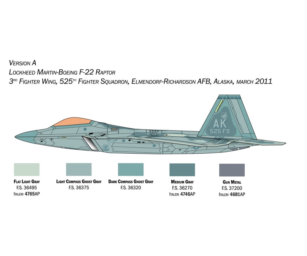 Italeri 1:48 US F-22A Raptor