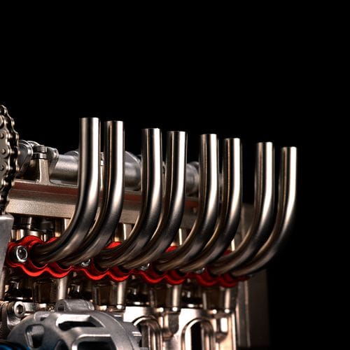 Thicon Motor 4-Zylinder Metall Bausatz Motorblock in champagner - RC-Zubehoer