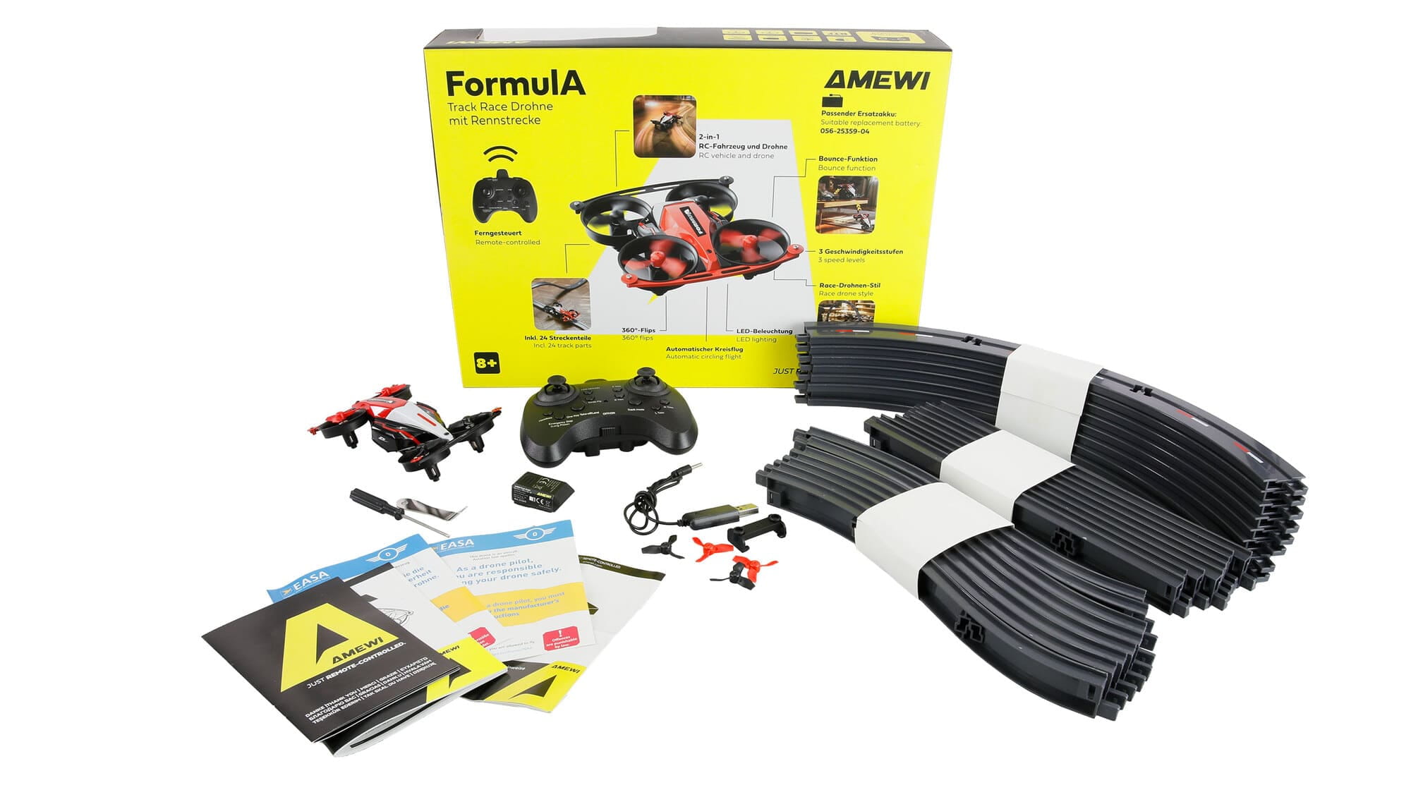 Amewi FormulA Track Race RC Drohne mit Rennstrecke rot - Art_-Nr. 25359