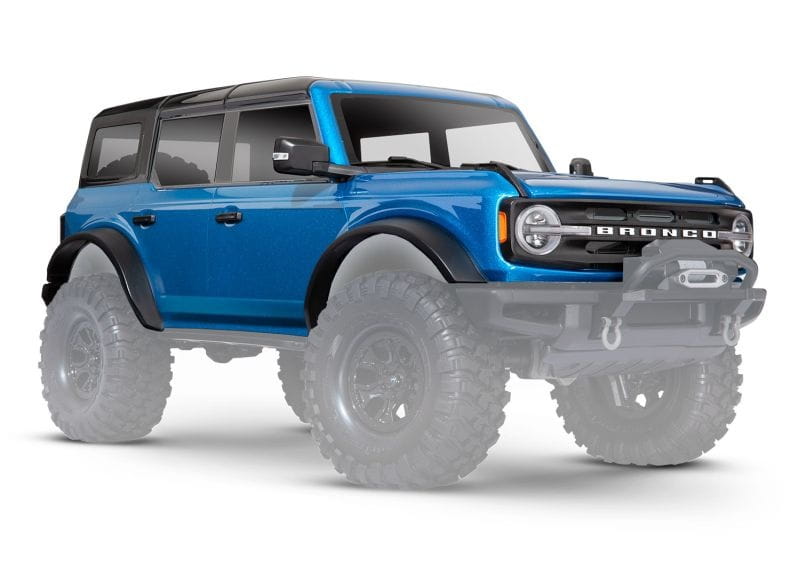 Traxxas Karosserie 2021 Ford Bronco Velocity blau lackiert + Anbau-Teile