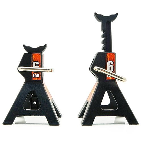 Thicon Scale Unterstellboecke schwarz verstellbar aus Metall 2Stueck - RC-Zubehoer