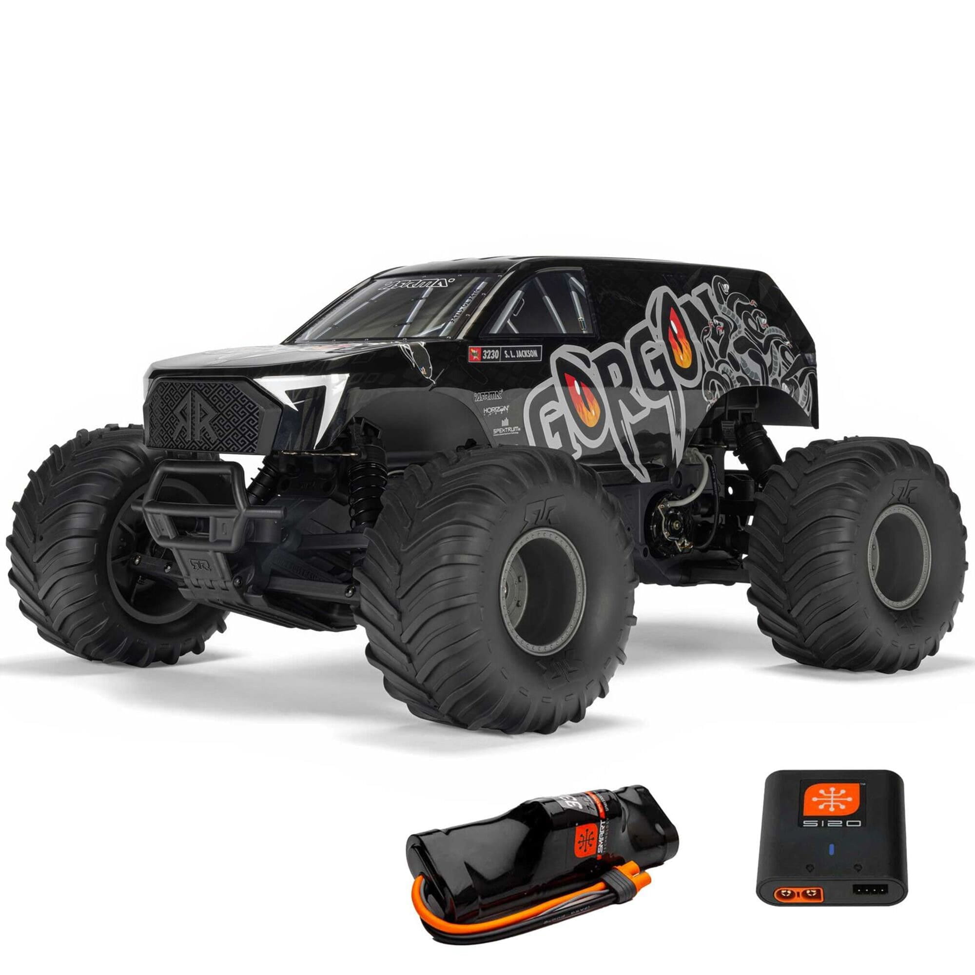 ARRMA GORGON MT 2WD RTR Monster Truck Gun Metal_ RC Fahrzeug mit Akku und Ladegeraet