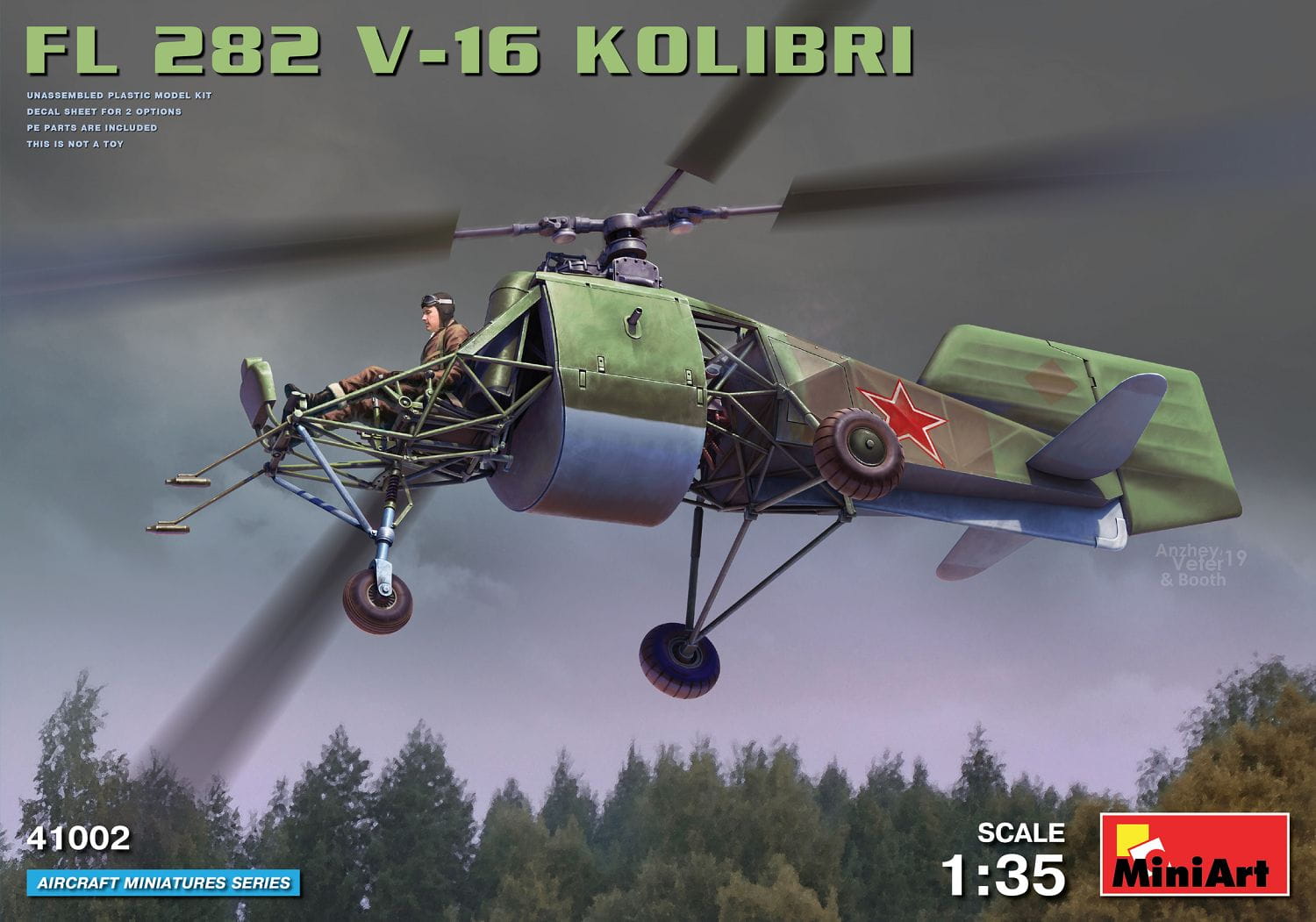 MiniArt 1:35 FL 282 V-16 Kolibri Hubschrauber Plastik Modellbau