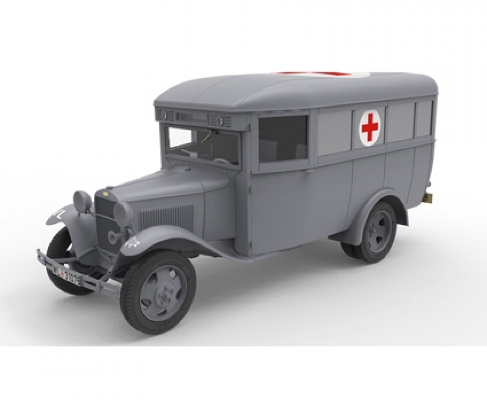 Plastikmodellbau von Miniart 1-35 gaz 03 30 krankenwagen 2achs