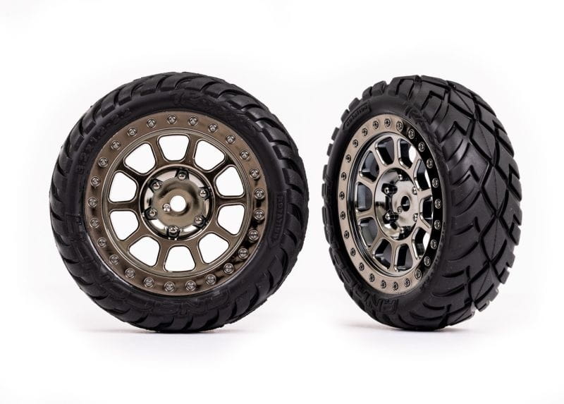 Traxxas Anaconda Reifen auf Felge Bandit 2.2 Schwarz-Chrom vo medium - RC-Zubehoer