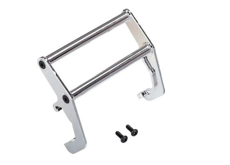 Traxxas Push Bar Bumper chrom _montiert_ passt 8137 Bumper - RC-Zubehoer