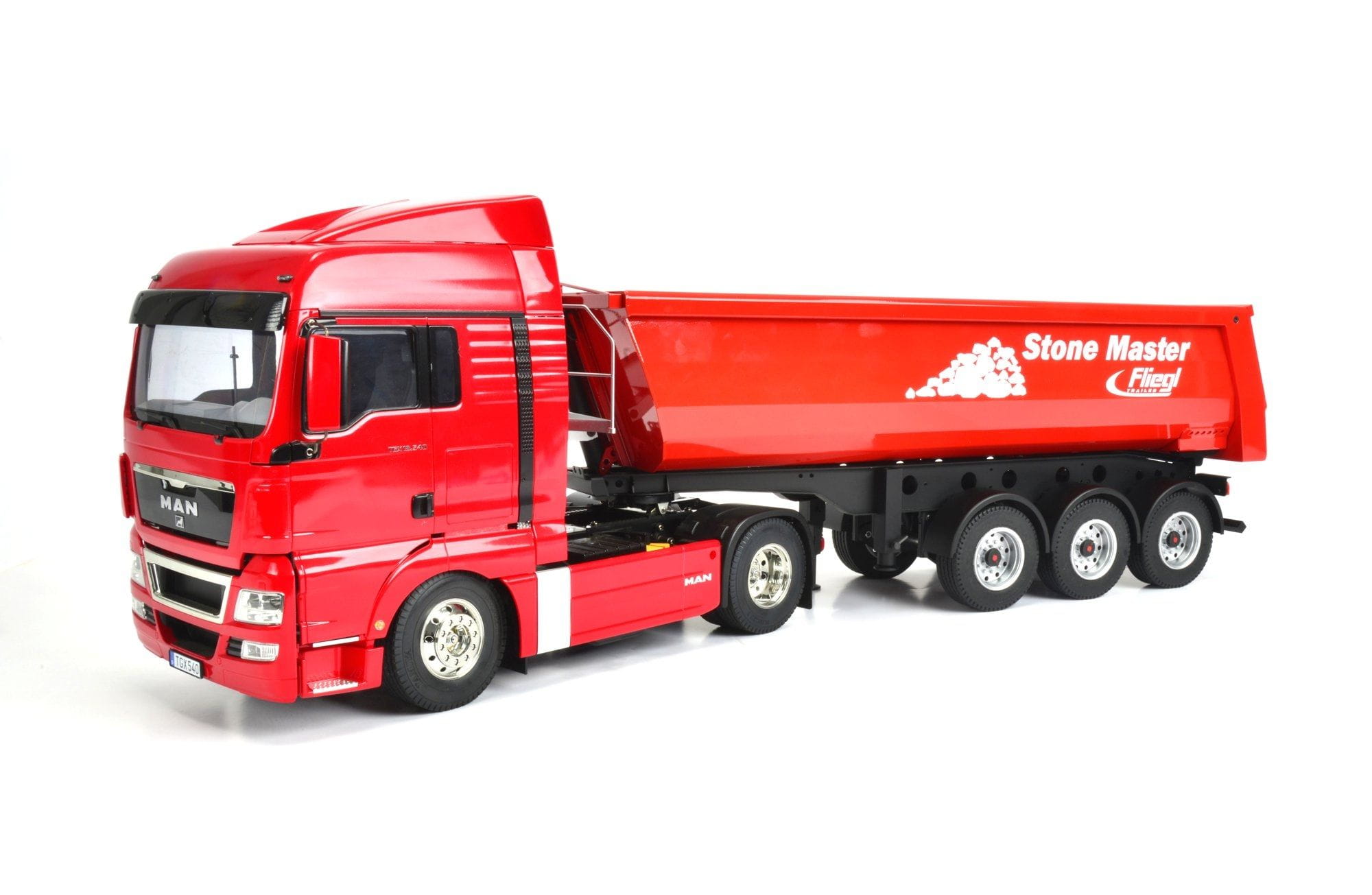 Carson 3-Achs Muldenkipper Fliegl Stone Master Modellbausatz Carson 3-Achs Muldenkipper Fliegl Stone Master Modellbausatz