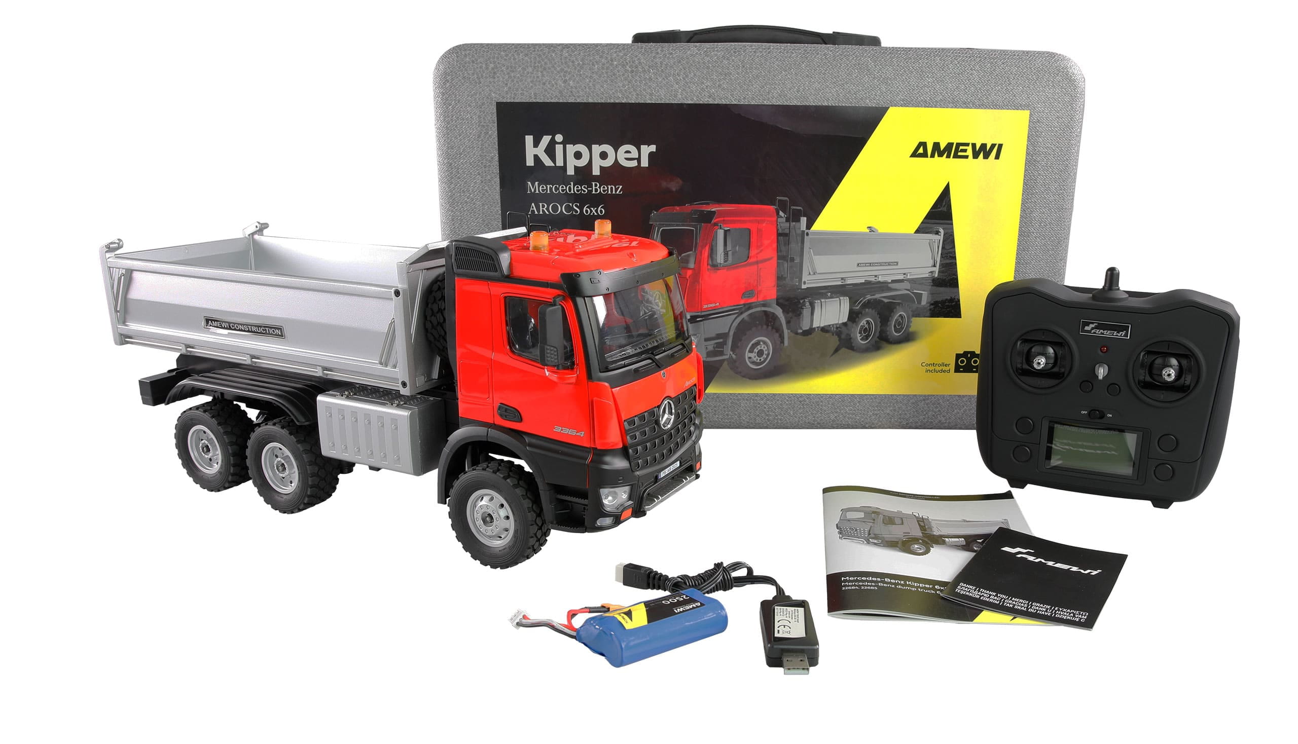 Mercedes-Benz Arocs 6x6 Kipper 1_14 RTR rot