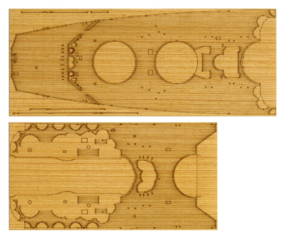 Tamiya WWII Yamato Holz Deck Dekor 1:350 Plastik Modellbau Bausatz Zubehör