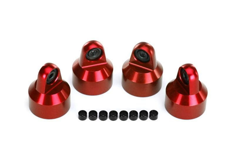 Traxxas Daempfer Kappen_ Alu _rot-eloxiert_ GTX Daempfer _4_ Distanz - RC-Zubehoer