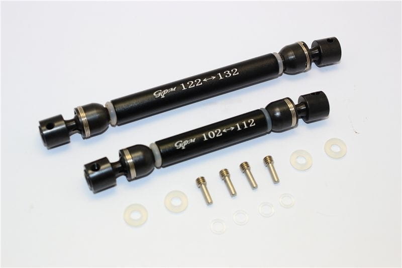 GPM Alu & Stahl CVD Kardanwellen v/h schwarz für Traxxas TRX4