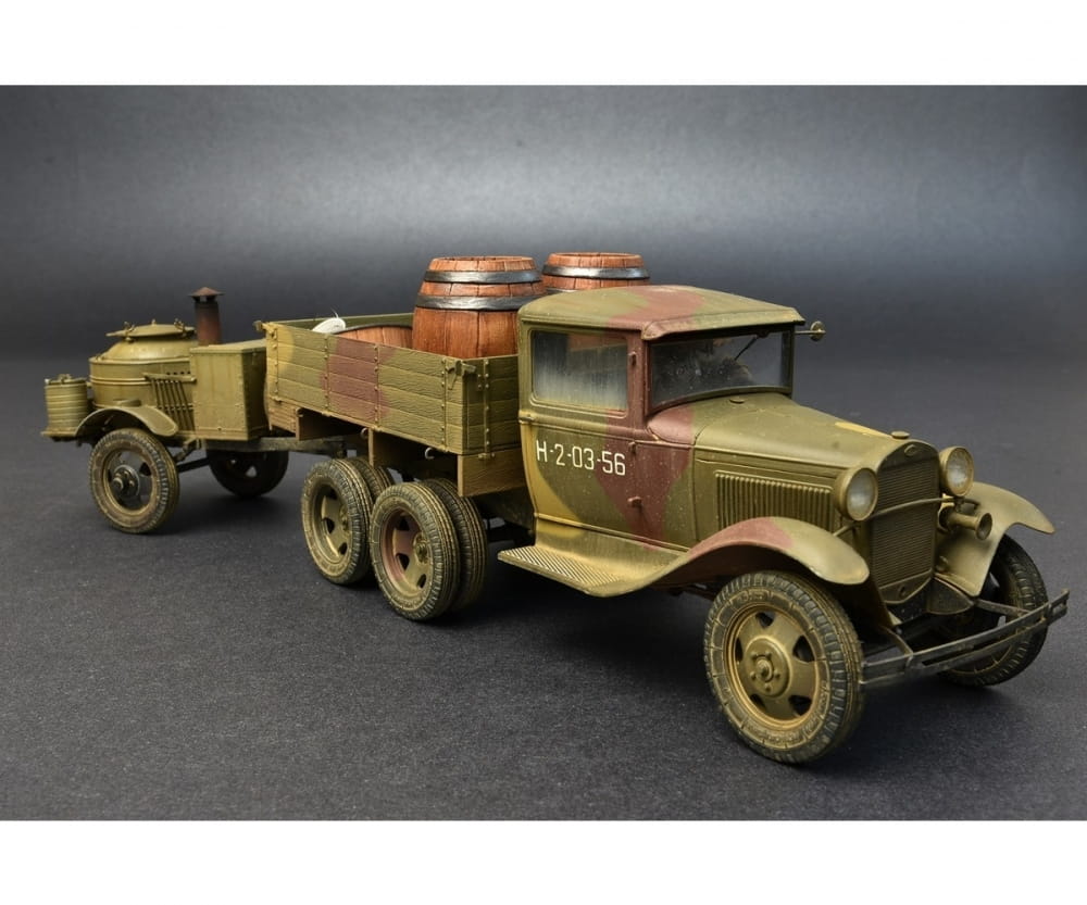 Plastikmodellbau von Miniart 1-35 sov 2to lkw aaa m feldkueche