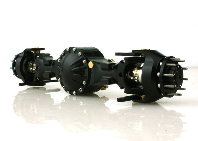 Lesu 1_16 Antriebsachse vorne ohne Durchtrieb 3_1 Metall schwarz - RC-Zubehoer