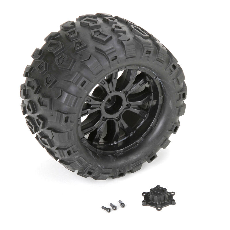 Losi Wheel and Tire Mounted (2): TEN MT