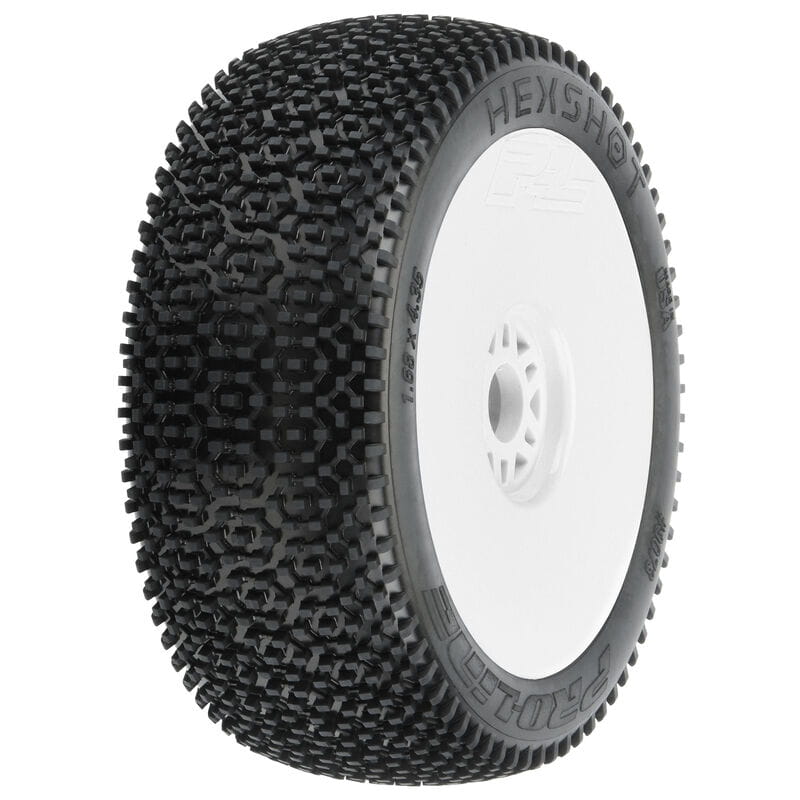 Proline Buggy Reifen 1:8 Hex Shot S3 Fr/Rr 17mm felge weiss (2)