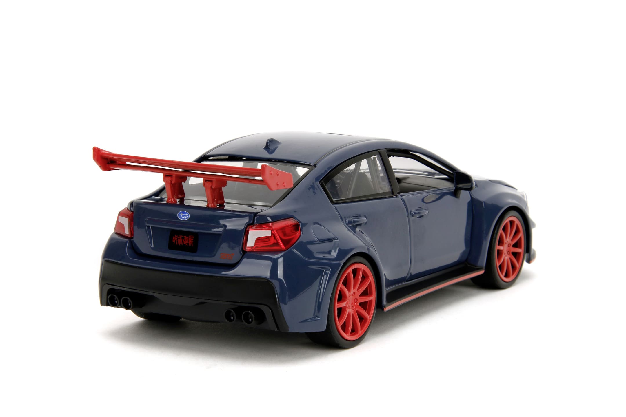 Jada Jujutsu Kaisen 2016 Subaru WRX STI 1_24 Modellauto mit Freilauf und Oeffnungsteilen