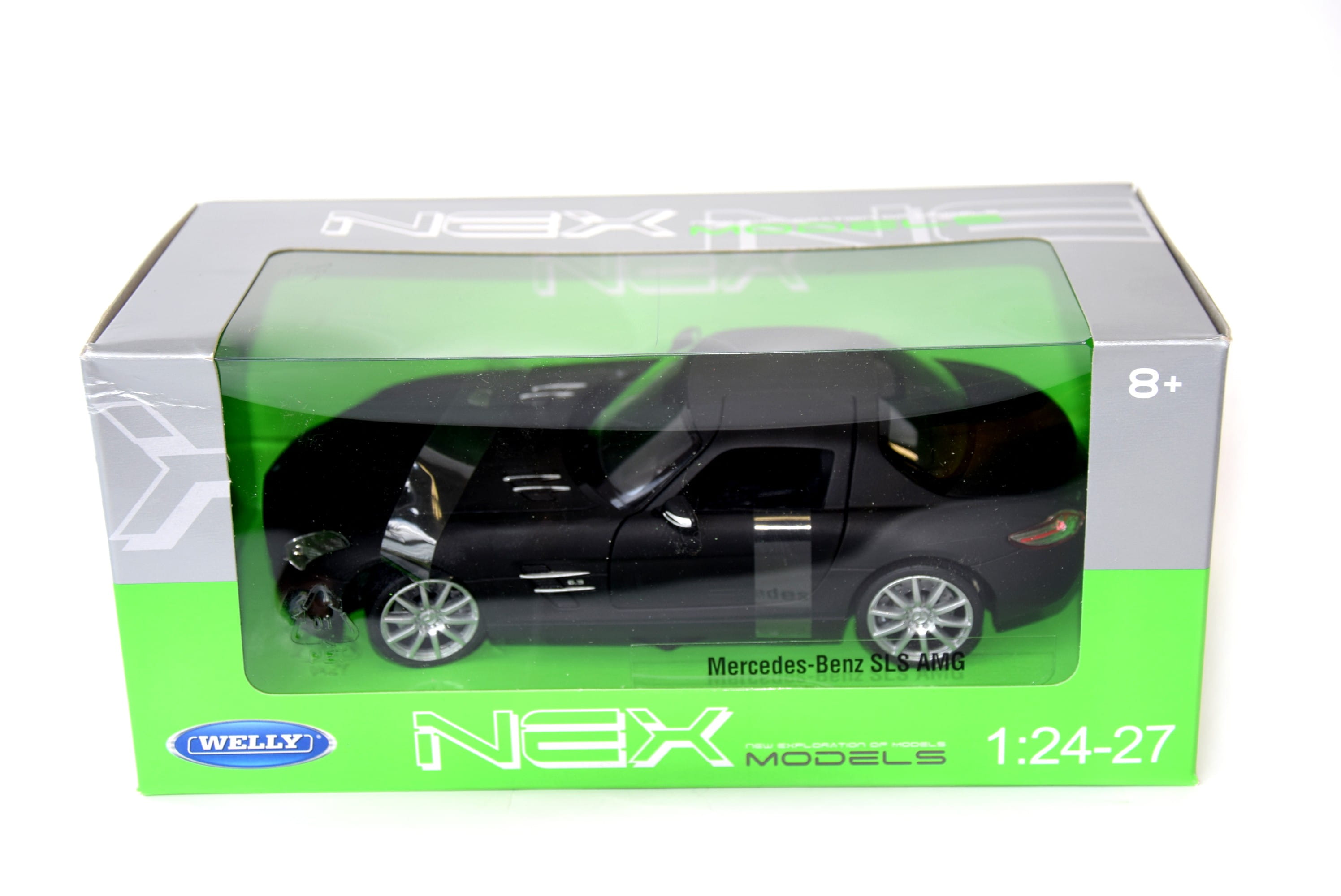 Welly Modellauto 1:24 Mercedes Benz SLS AMG Matt Schwarz
