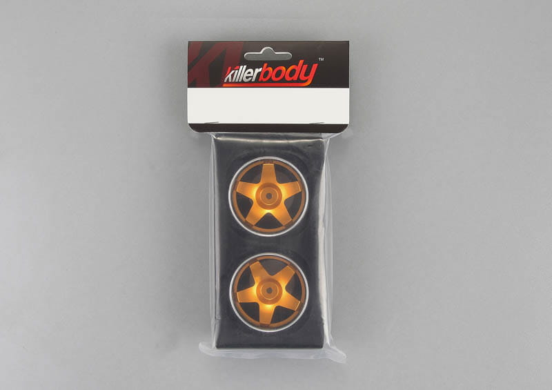 Killerbody Alfa Romeo 75 Turbo Evoluzione_ CNC Alu-Felgen _gold_grau_ - RC-Zubehoer