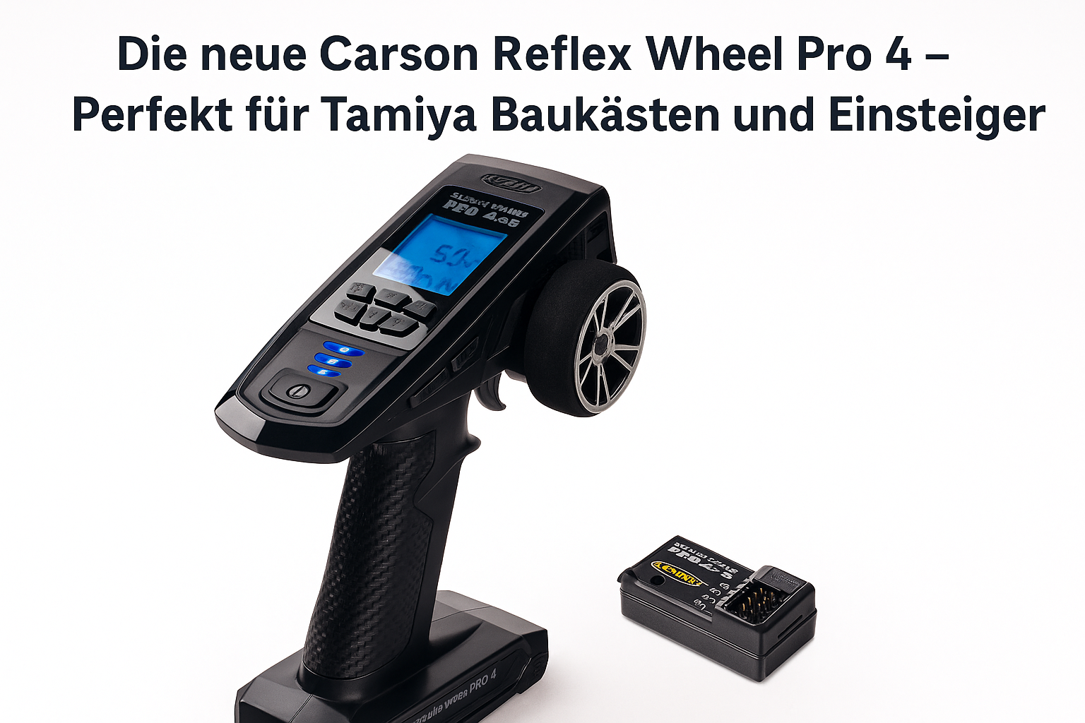 Carson Reflex Wheel Pro 4 Fernsteuerung mit Empfänger für Tamiya Modelle