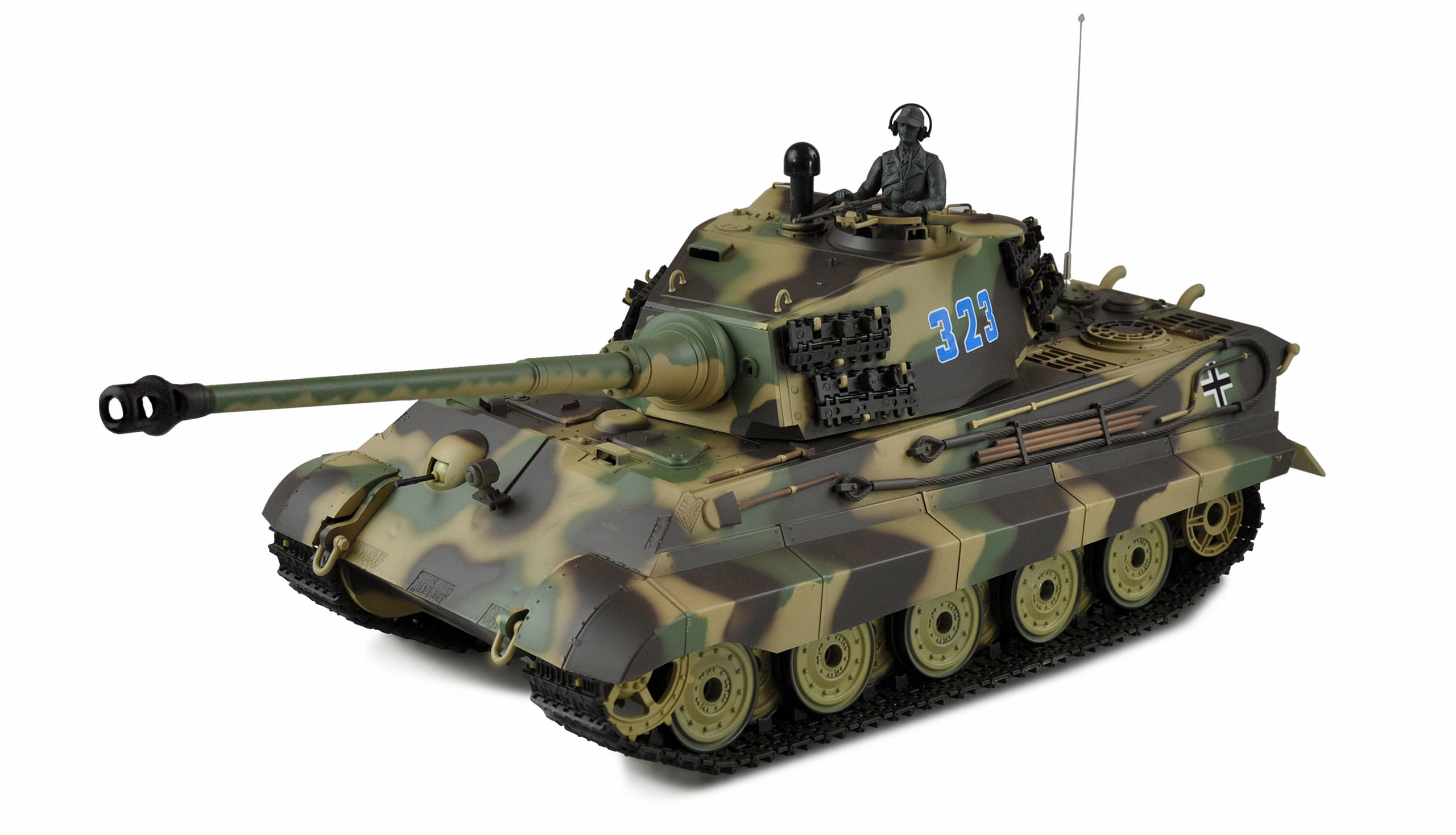 Amewi RC Panzer Königstiger Henschelturm 1:16 Advanced Line IR/BB