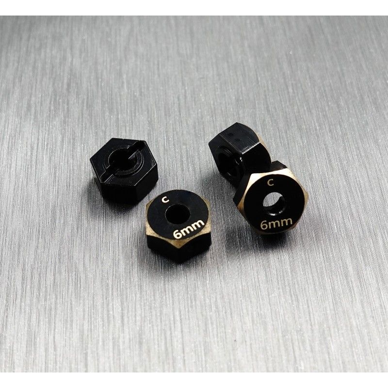 SAMIX Messing Hex adapter _6mm_ fuer MST CFX-W - RC-Zubehoer