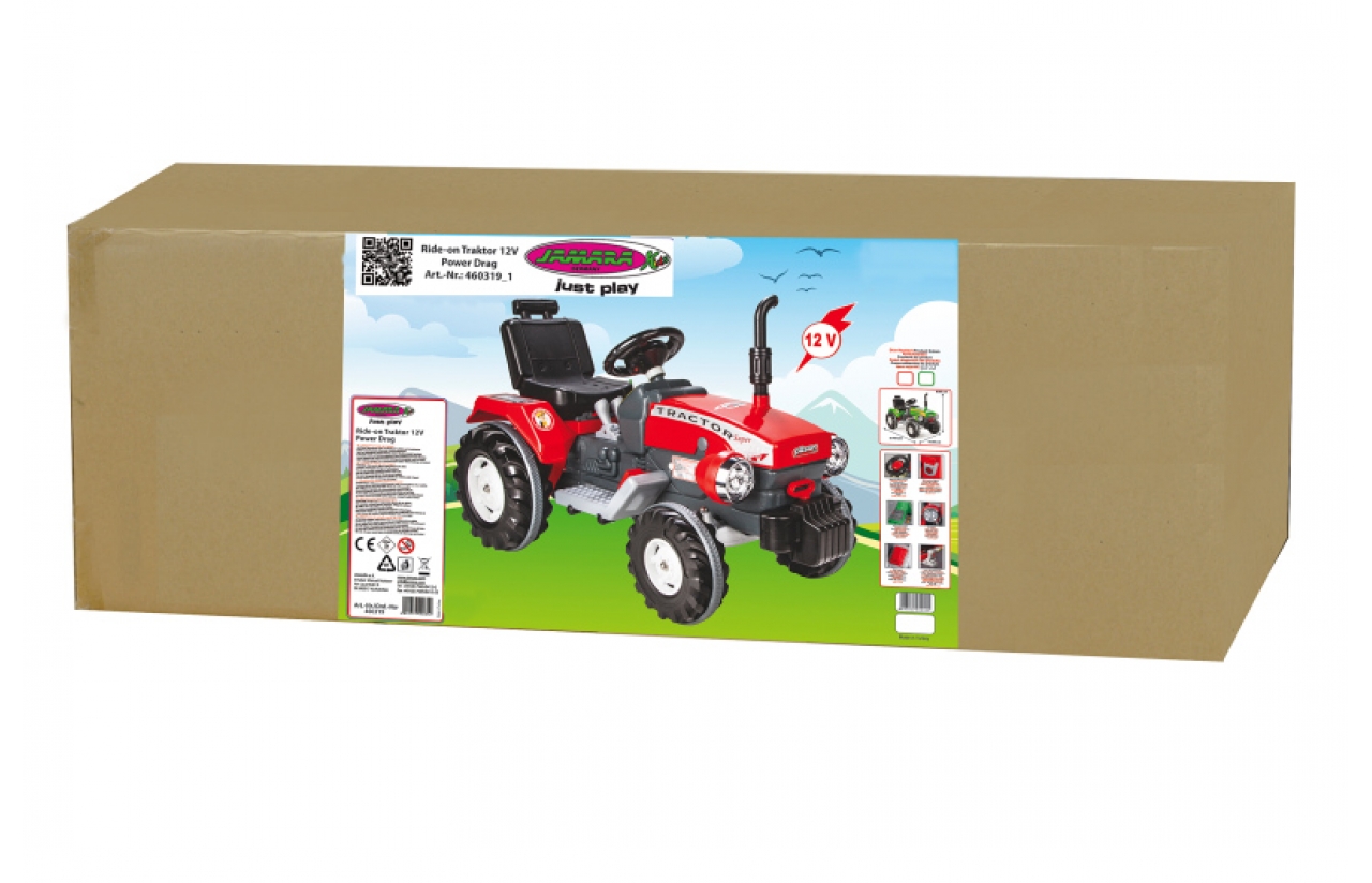 Jamara Ride-on Elektro Kinder Traktor Power Drag rot 12V