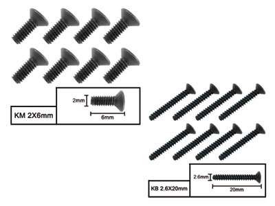 Amewi 3x23mm screw set Apache_Surpass Wild - RC-Zubehoer