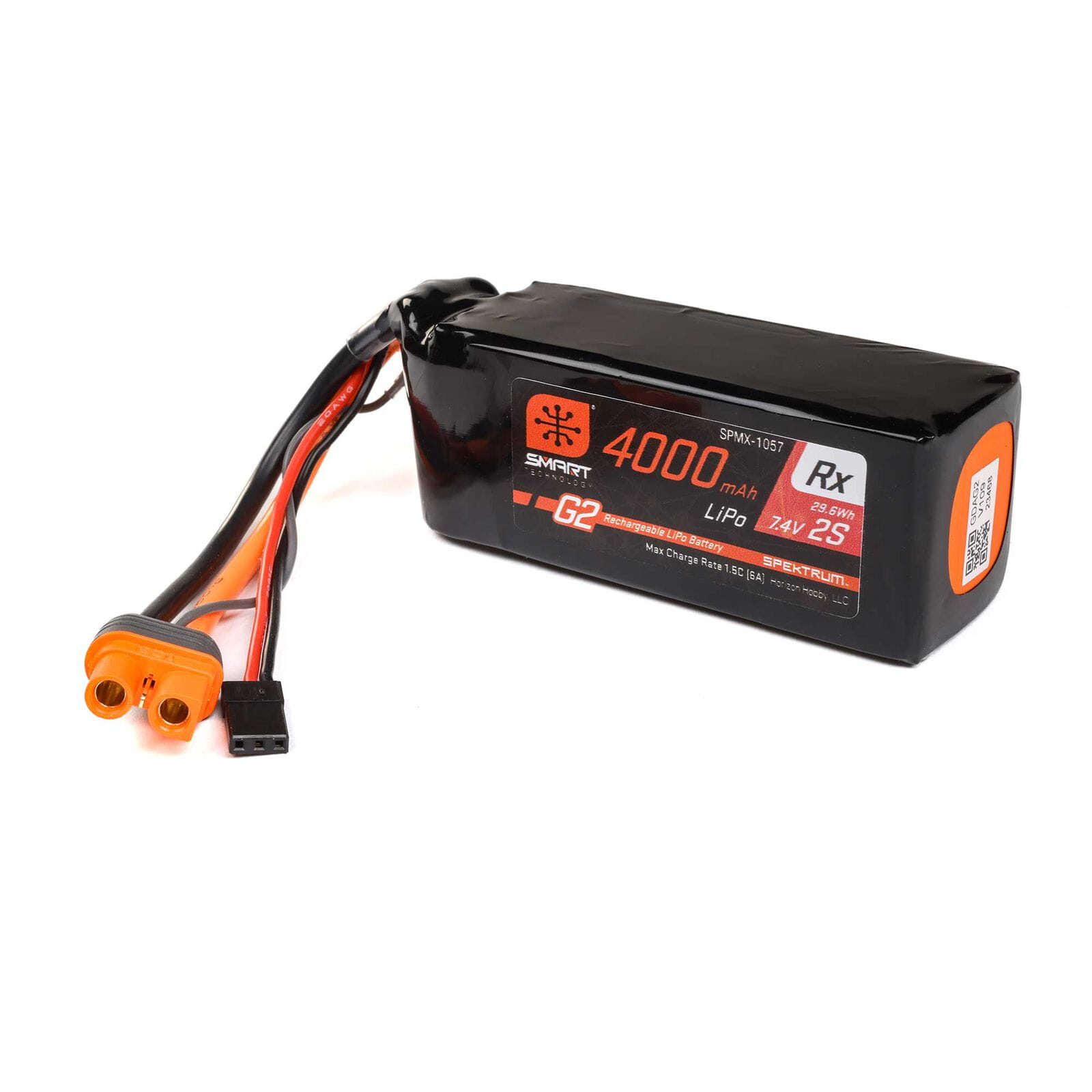Spektrum 7_4V 4000mAh 2S 15C Smart G2 Empfaenger Lipo Akku_ IC3 - RC-Zubehoer