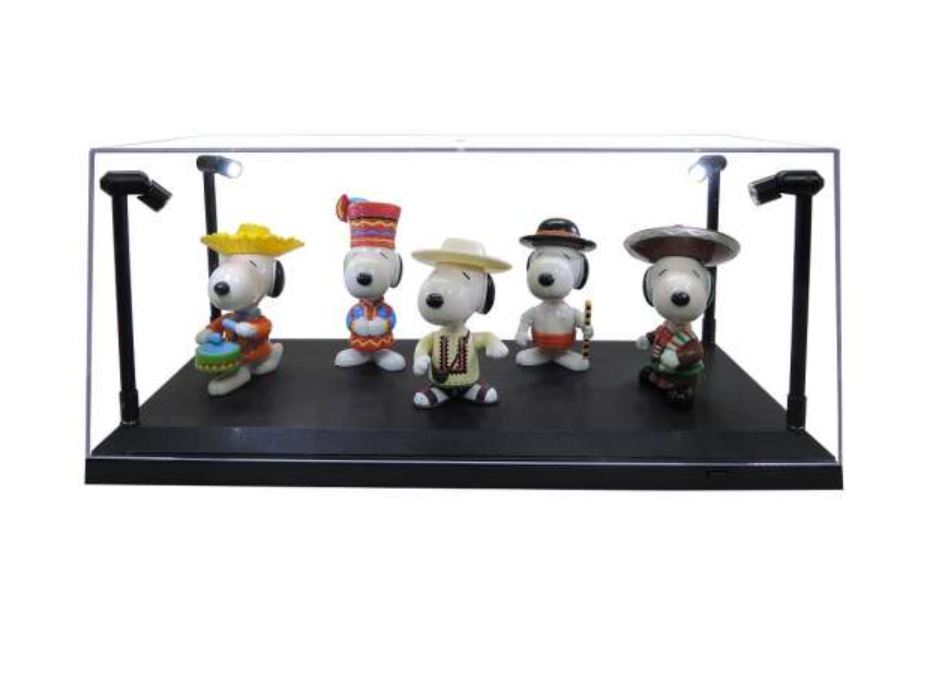 LED beleuchtete Vitrine fuer Modellautos 1_18 bis 1_32 in Schwarz