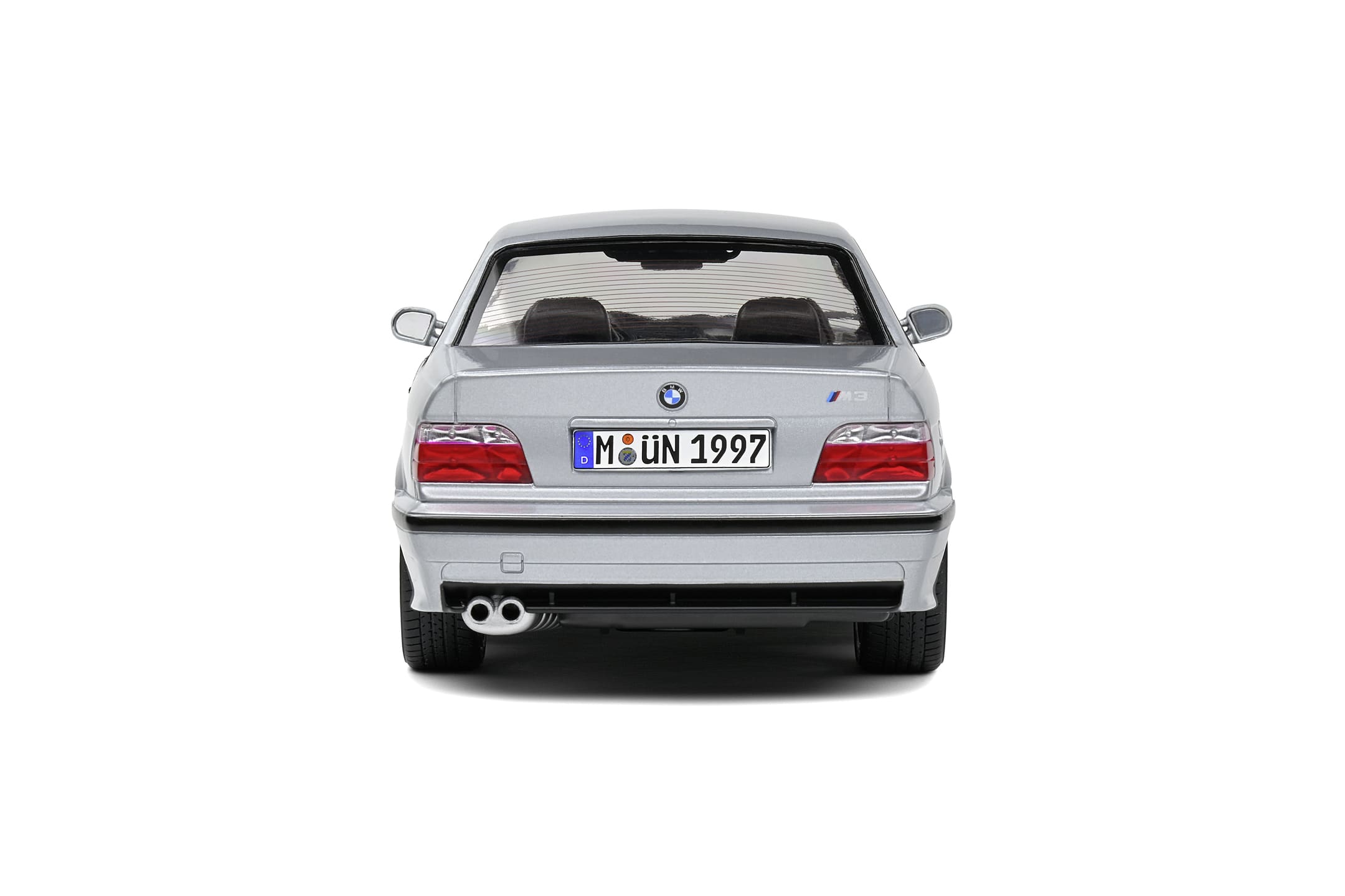 Solido Modellauto 1_18 BMW E36 M3 Coupe Artic Silver 1990 - Detailgetreues Sammlermodell