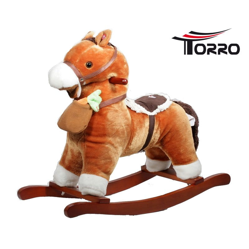 Torro Schaukelpferd mit Magnetkarotte, Sound etc. Braun