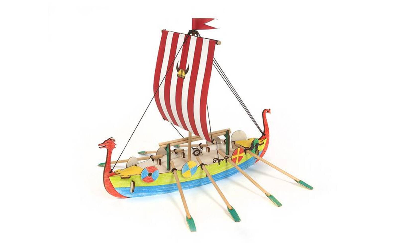 Modellbausatz - Vikinger Boot Bausatz fuer Kinder