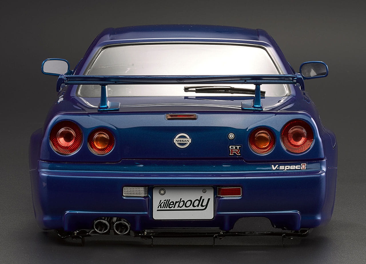 Killerbody Nissan Skyline R34 Karosserie Metallic Blau 195mm RTU - RC-Zubehoer