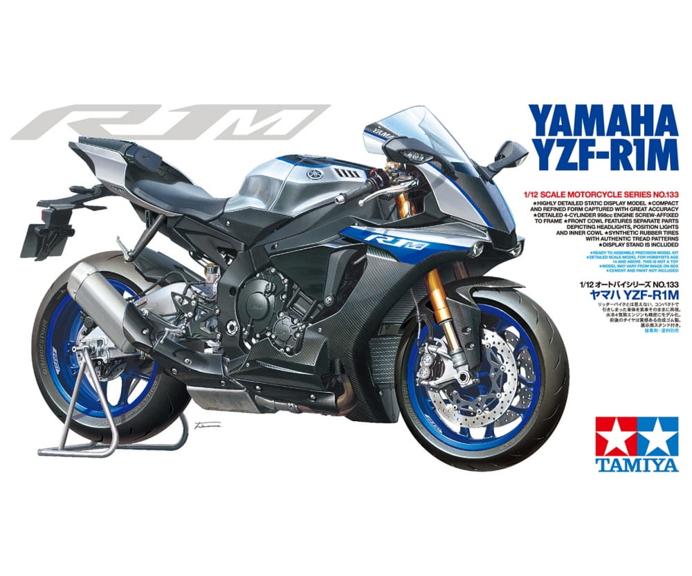 Tamiya Yamaha YZF-R1M Motorrad 1:12 Plastik Modellbau Bausatz