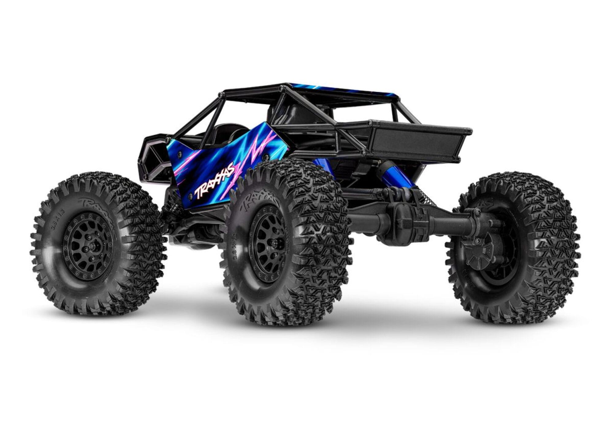 Traxxas TXC-4M Extreme Crawler Blau 1_18 Brushless 4WD RTR mit 3S LiPo Akku und USB-Ladegeraet