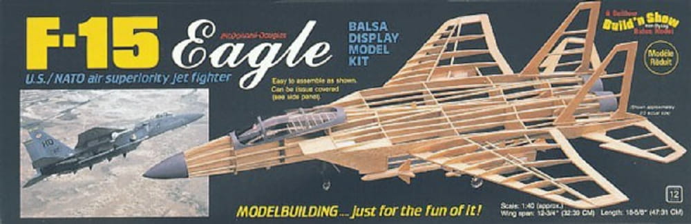 Guillow's Standmodell F-15 Eagle 1:40 Balsabausatz Guillow's Standmodell F-15 Eagle 1:40 Balsabausatz