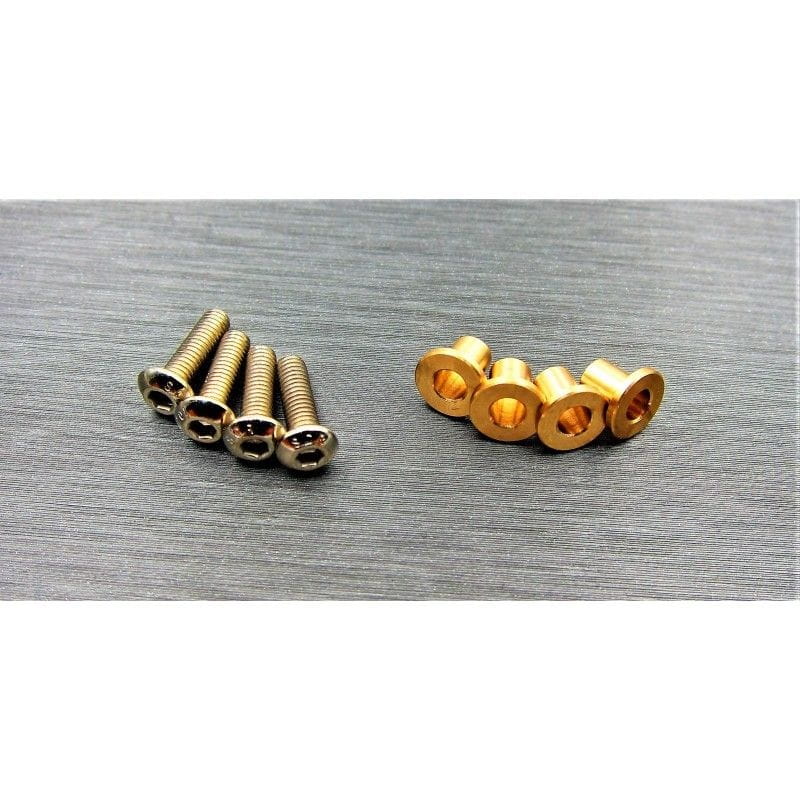 SAMIX Messing Hülsen Set (inkl. 4 Schrauben) für Axial SCX10-2