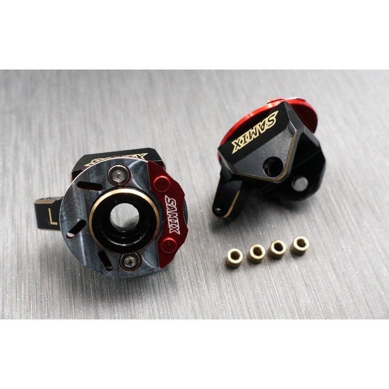 SAMIX brass heavy steering knuckle with brake rotor_c fuer SCX-24 1 pair set - RC-Zubehoer