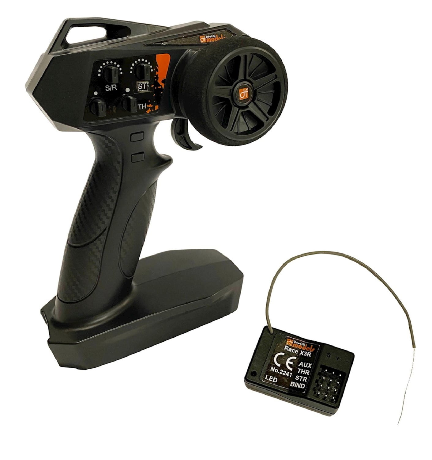 DF Models Race X3 RC Fernsteuerung Set 3 Kanal mit Empfänger DF Models Race X3 RC Fernsteuerung Set 3 Kanal mit Empfänger