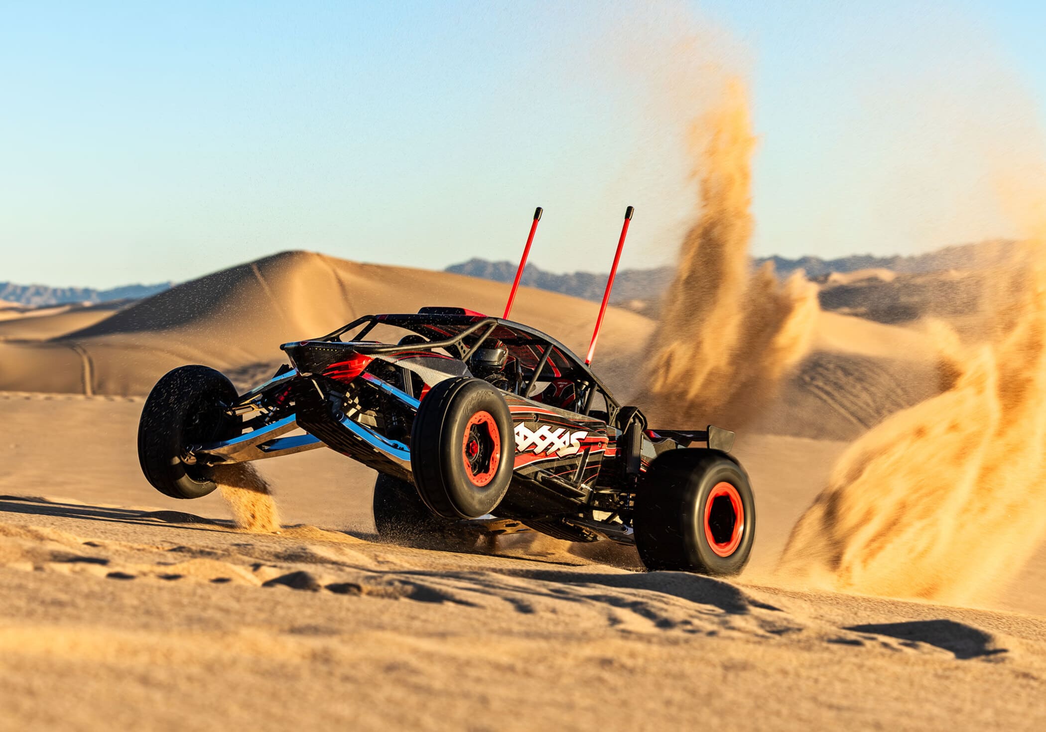 Traxxas Funco RWD 8S VXL Sand Car 1_6 RTR Brushless_ 88_ km_h_ Pro Scale Modell Rot Traxxas Funco RWD 8S VXL 1_6 Sand Car RTR Brushless Hochleistungs-RC Offroad-Modell in Rot