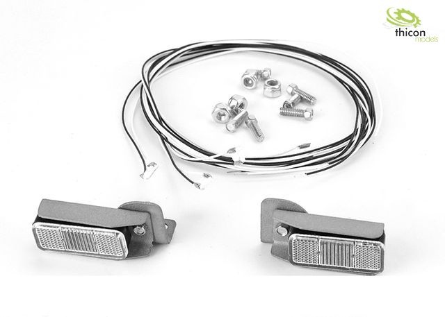 Lesu Rueckleuchten mit Metallhalter und LEDs fuer Baumaschinen - RC-Zubehoer