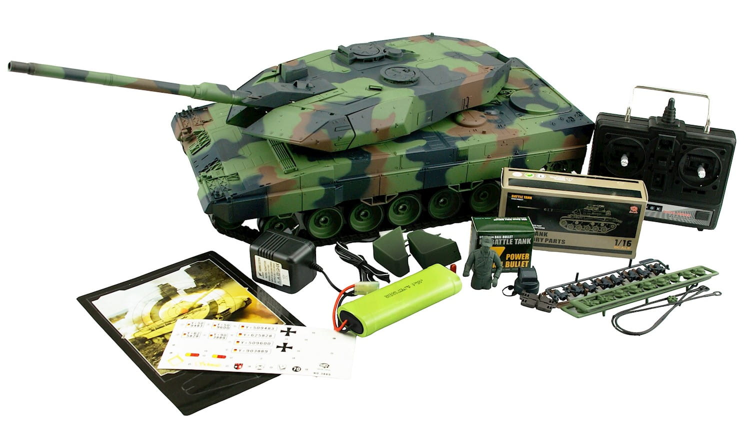 Amewi Leopard 2A6 RC-Panzer 1_16 Camouflage mit Rauch und Sound