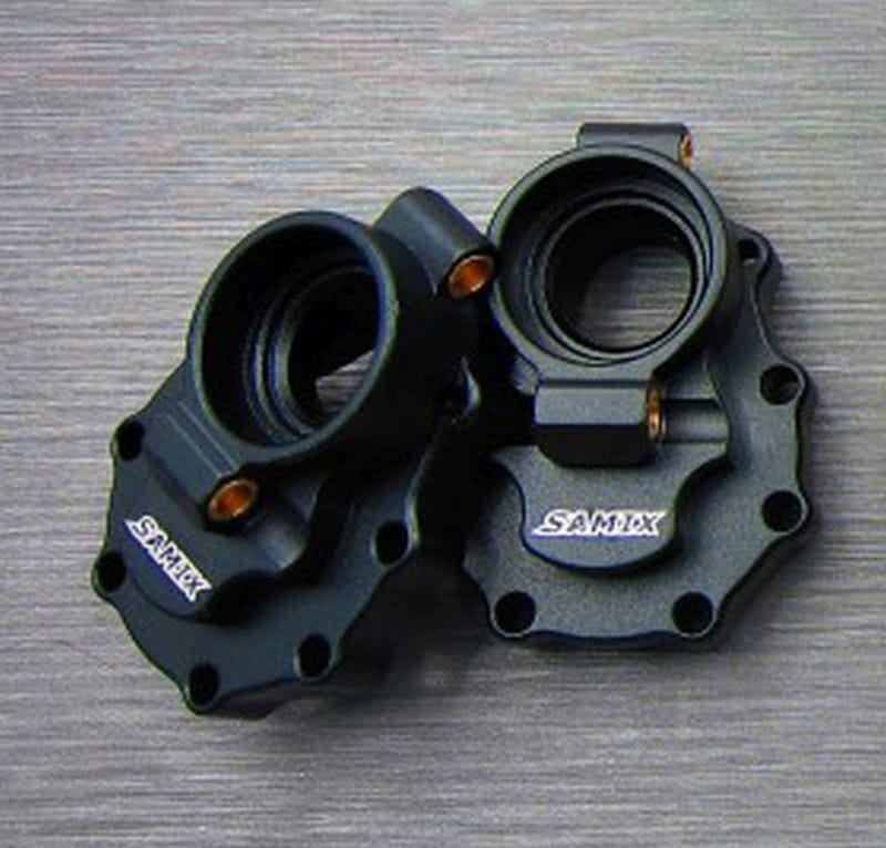 SAMIX Alu Portal Gehäuse hinten schwarz für Traxxas TRX4 & 6