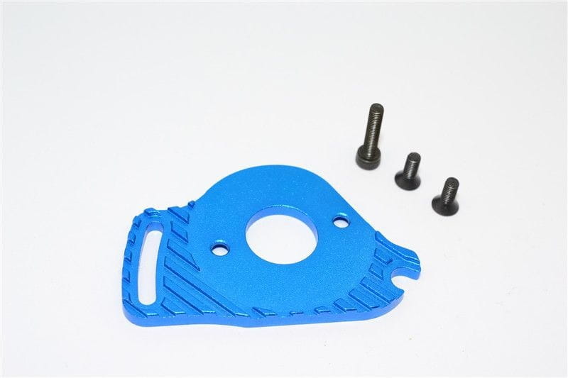 GPM Alu Motorbefestigung blau fuer Traxxas Slash 4x4 LCG - RC-Zubehoer